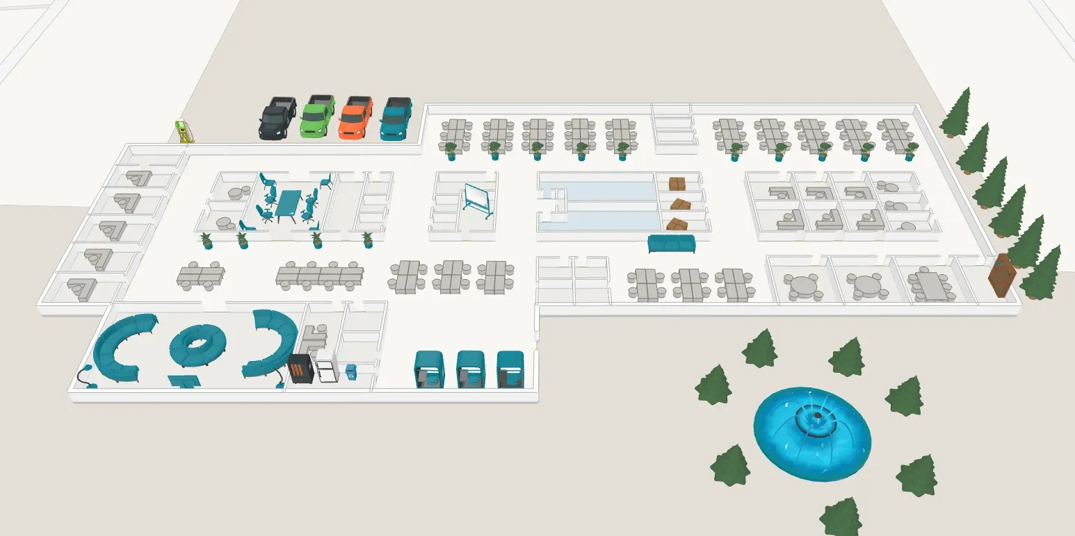 3D models on a map