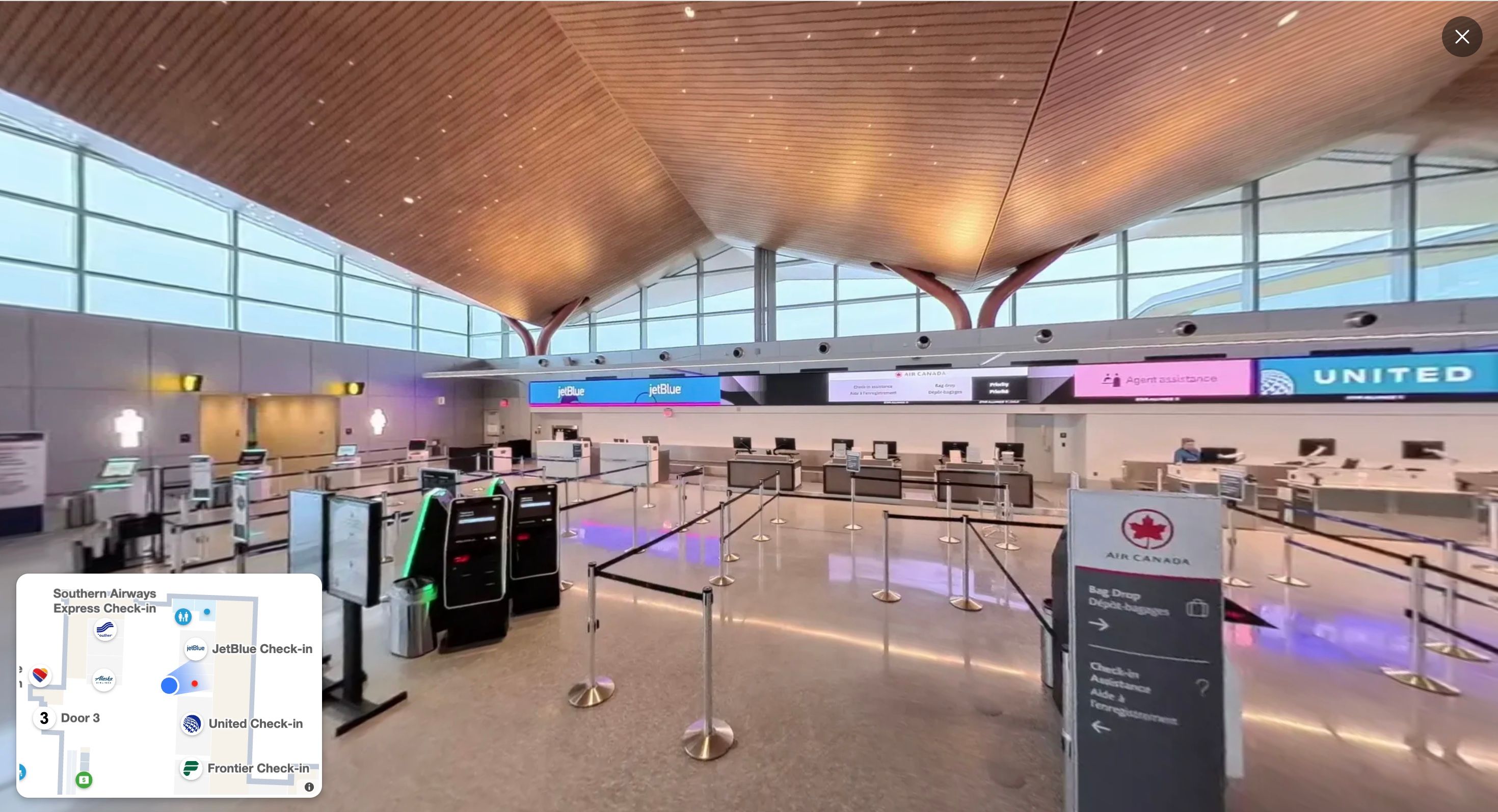RealView interactive 3D wayfinding at an airport arrival gate