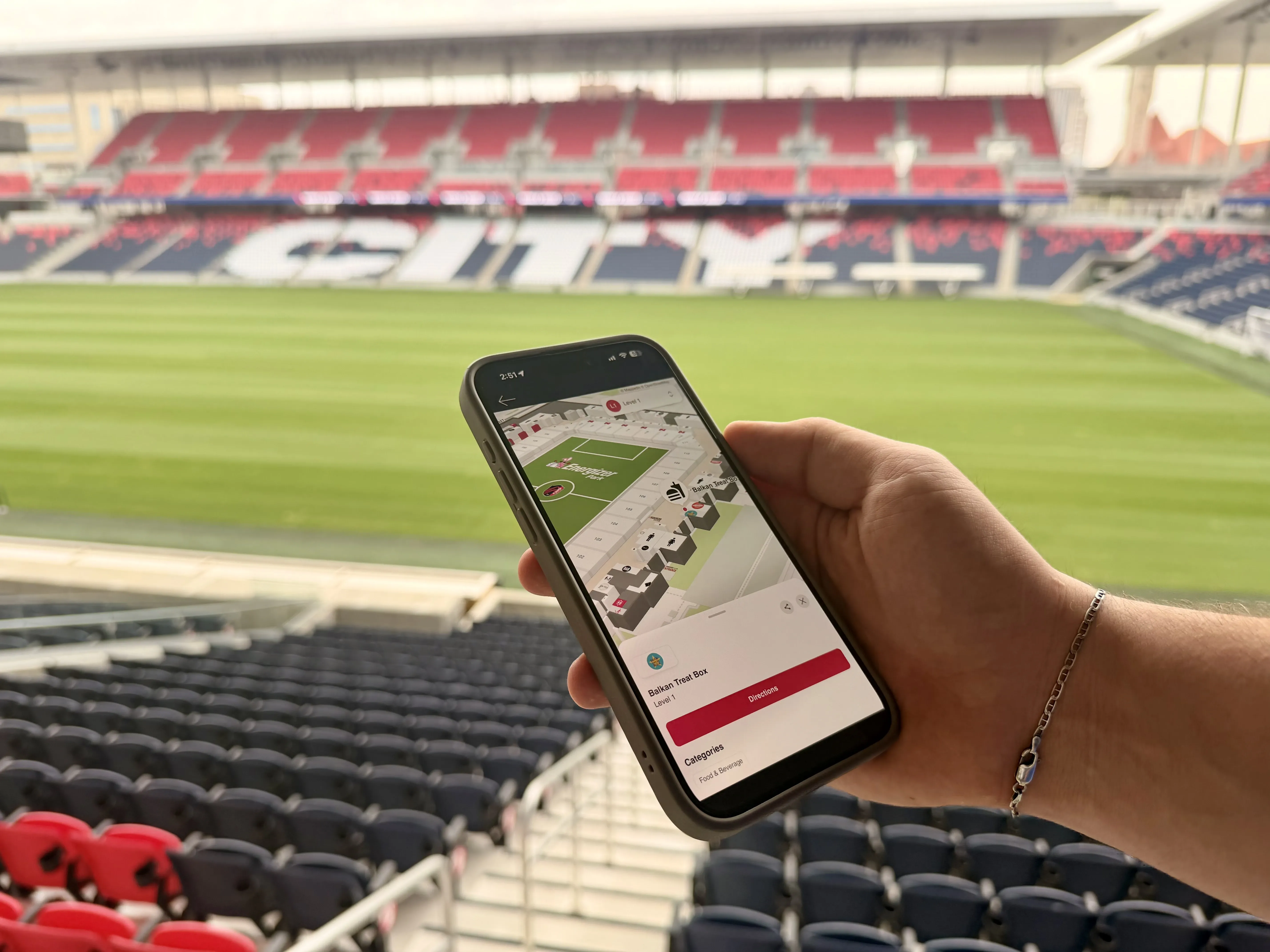 St Louis CITY stadium wayfinding app