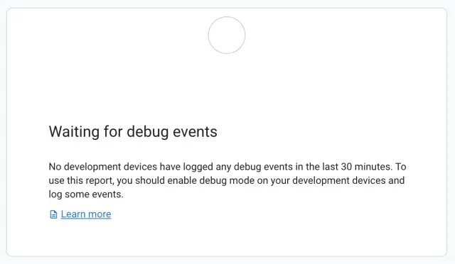 Firebase waiting or debug events