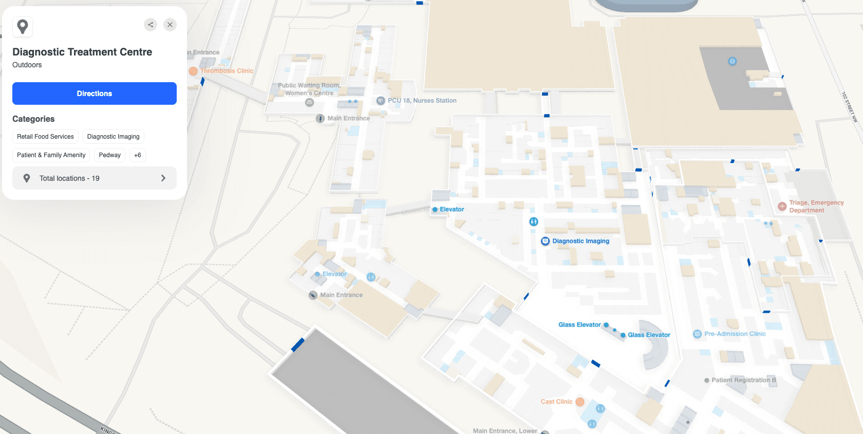 Royal Alexandra Hospital map