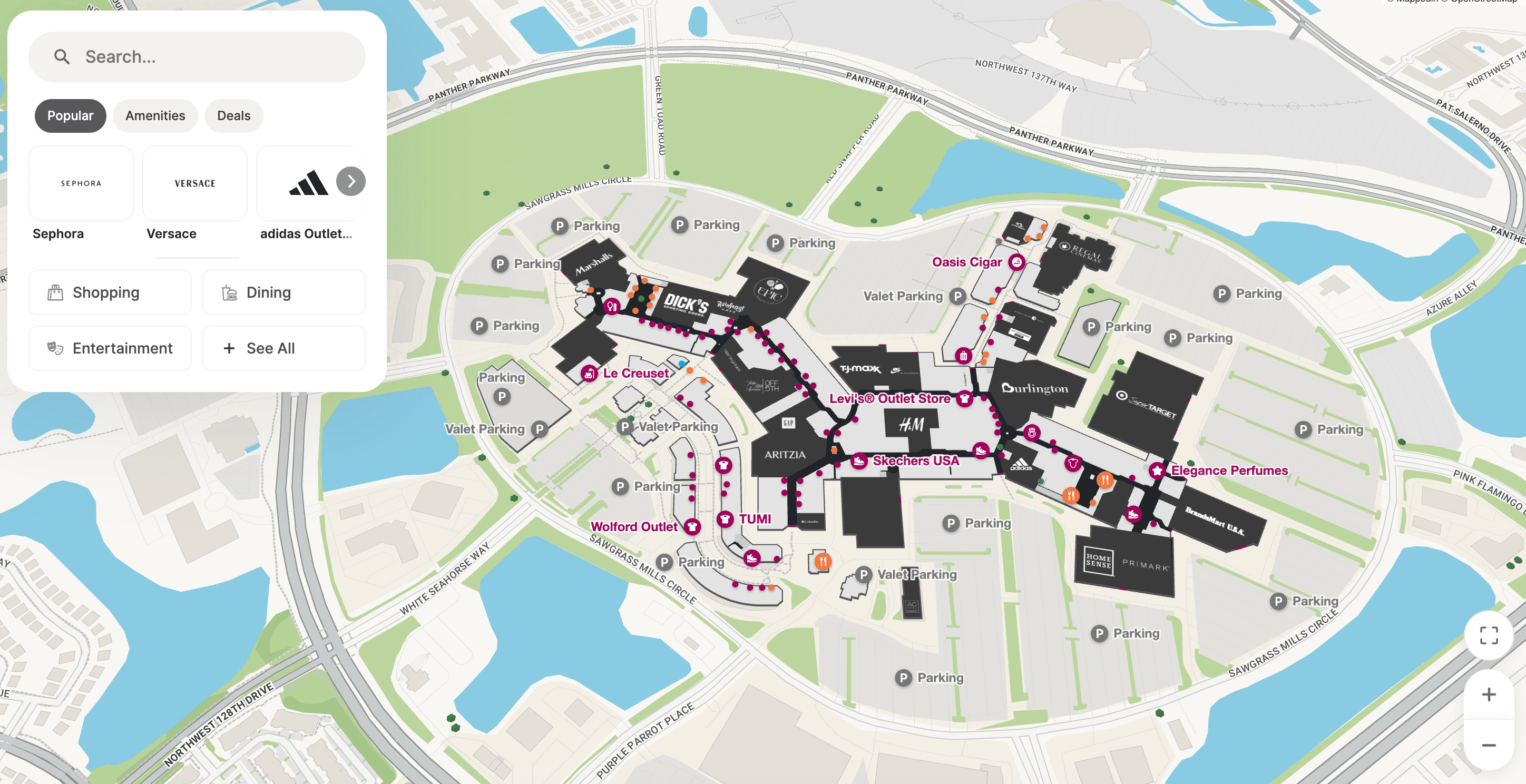 Sawgrass Mills map