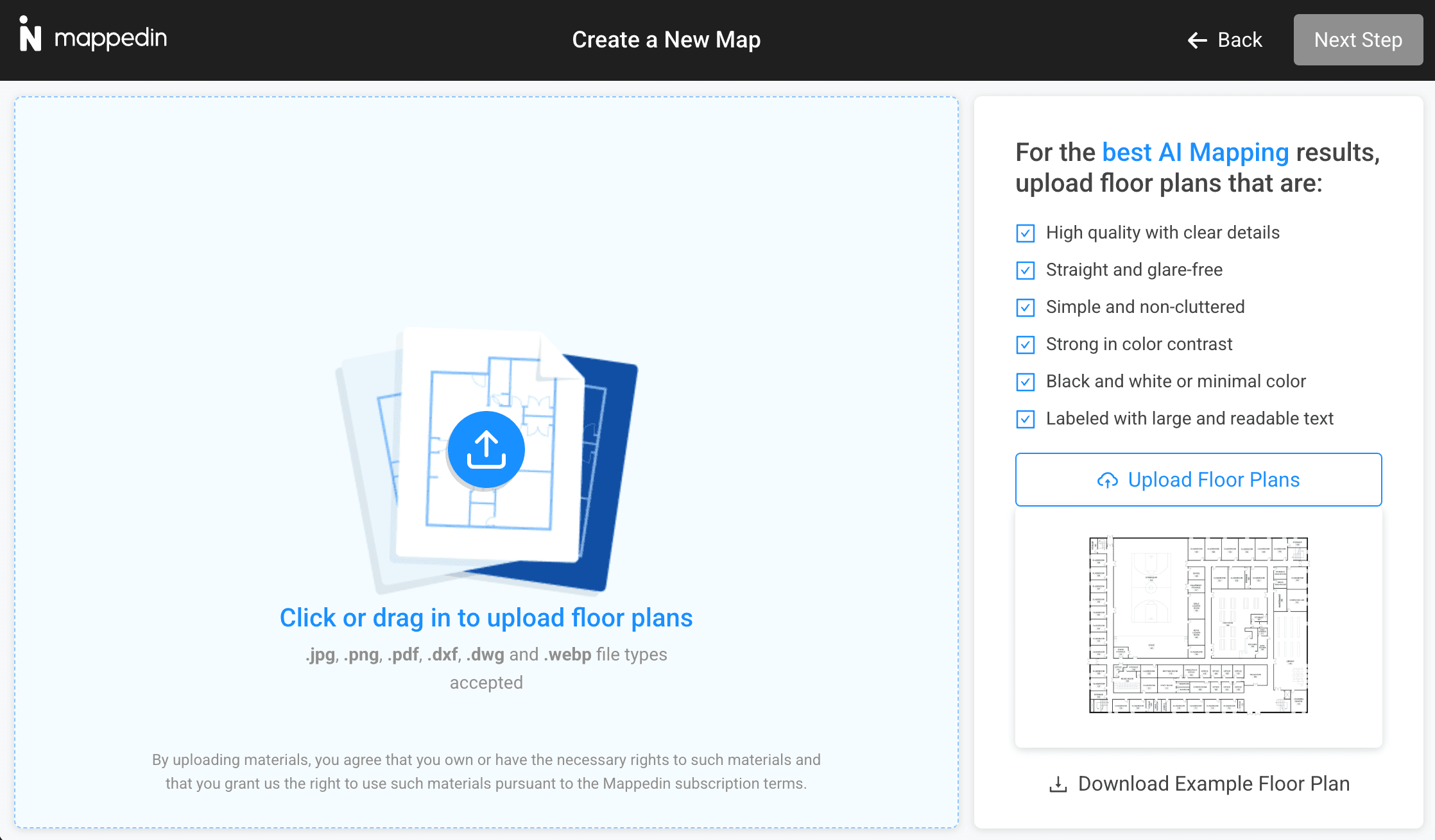 Upload floor plan 