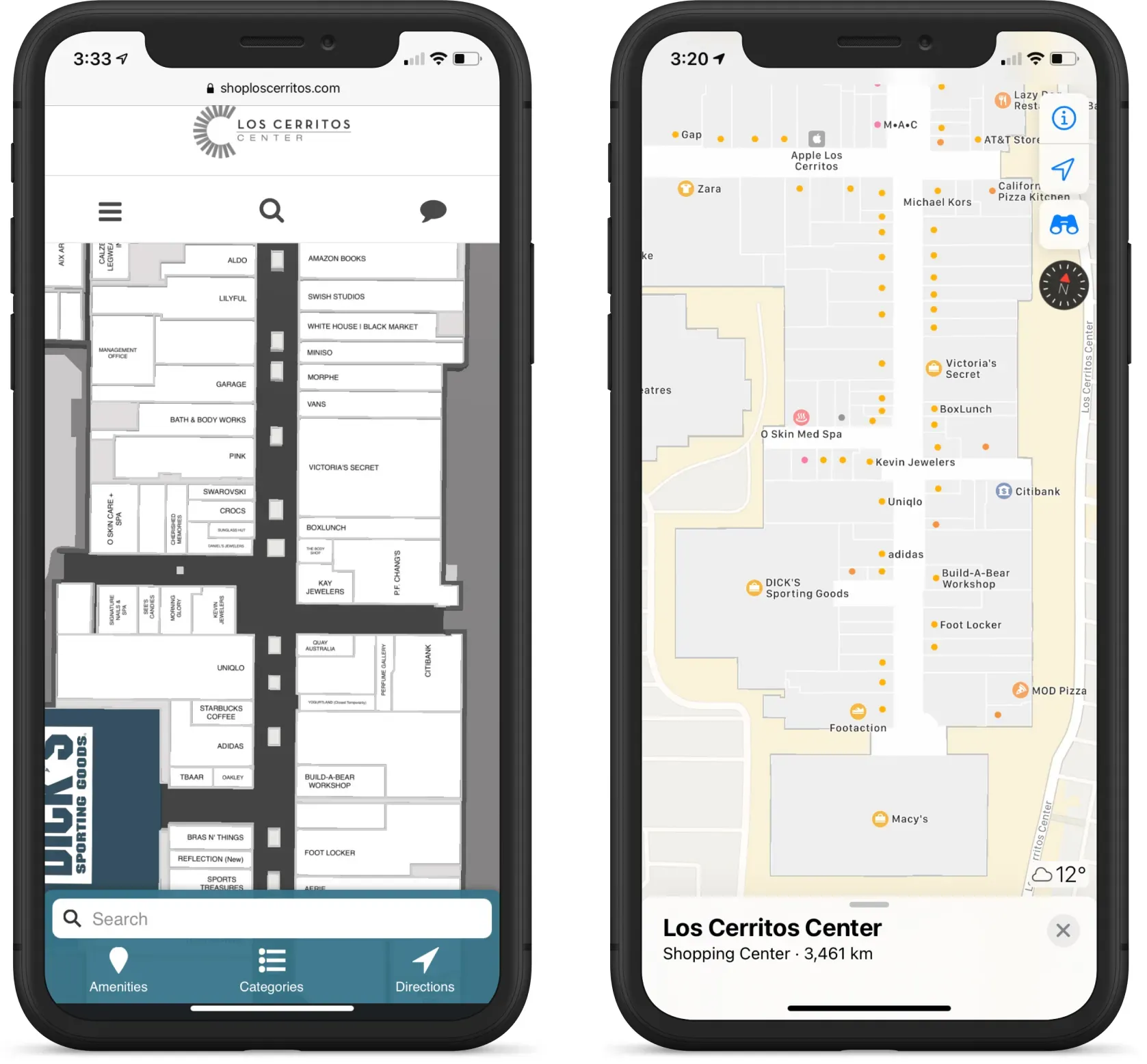 Mobile view of digital maps