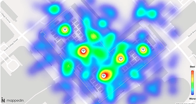 Custom heat map application